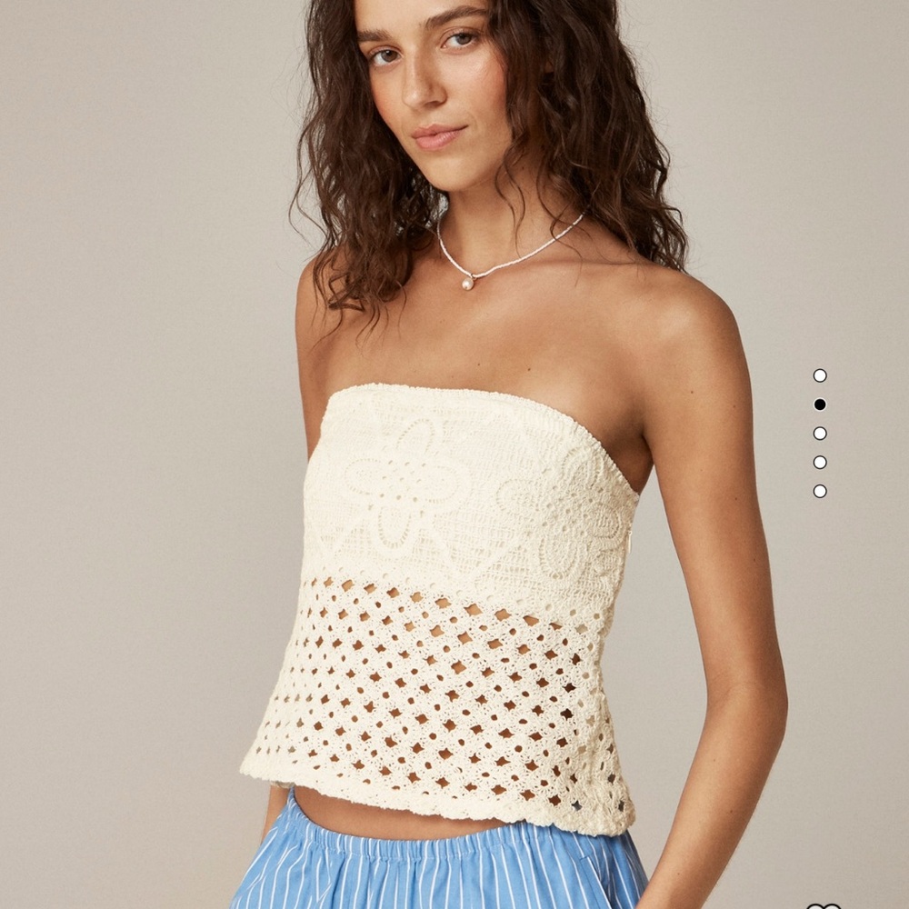 Cream Crochet Top NWT